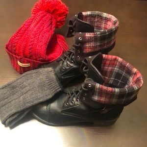 🥾 Black Casual Boots🧣